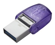 128GBUSB3.2KingstonDataTravelermicroDuo3C,Purple,USB-C+USB-A,Ultra-small(Read200MByte/s,Write50MByte/s)