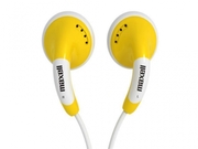 MAXELL"ColourBudz"Yellow,Earphones,1.2m,3.5mmStraightPlug