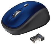 TrustYviWirelessMouse-Blue,8m2.4GHz,Microreceiver,800-1600dpi,4button,Rubbersidesforcomfortandgrip,USB