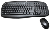(31340005103)GeniusKB-8000X,Wireless2.4GHzKeyboard&Mouse,MultimediaKeyboard(12hotkeys,SpillResistant)+Mouse(1200dpi),USB,Black