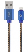 Cable8-pin1m-CC-USB2J-AMLML-1M-BL,Premiumjeans(denim)8-pincablewithmetalconnectors,1m,blue,angled
