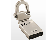 ФлешкаPNYMicroHookAttache,64GB,USB2.0,FDI64G/APPHK-GE,Metal
