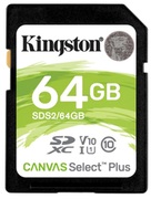 64GBSDClass10UHS-IU1(V10)KingstonCanvasSelectPlus,Upto:100MB/s