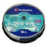 DVD-RWVerbatim4,7GB/4x/Cake10/Mattsilver