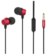 EarphonesHocoM51RedwithMicrophone,4pin3.5mmmini-jack,Cable:1.2m.