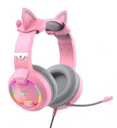 GamingHeadsetHavitH2233d,50mmdriver,20-20kHz,20Ohm,100dB,2.2m,3.5mm+USB,RGB,Pink+Ears