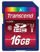 .16GBSDHCCard(Class10)UHS-I,600X,Transcend"TS16GSDHC10U1"Ultimate(R/W:90/45MB/s)