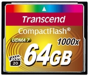 64GBCompactFlashCard,Hi-Speed1000X,Transcend"TS64GCF1000"(R/W:160/120MB/s)