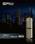 64GBUSBFlashDriveSiliconPower"MarvelM50",ChampagneGold,R/W:90/60MB/s,Retail,USB3.0