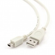 GembirdCC-USB2-AM5P-3,CableMiniUSB2.0,MiniB-AM,0.9m,white