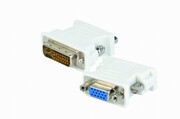 AdapterDVIMtoVGAF,CablexpertA-DVI-VGA,DVI-A24-pinmaletoVGA15-pinHDfemale,White