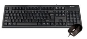 Keyboard&MouseA4TechKR-8372,LaserEngraving,SplashProof,1000dpi,3buttons,Black,USB