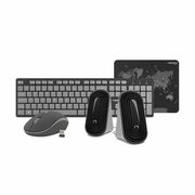 NatecWirelessComboKeyboard+Mouse+MousePad+SpeakersTetra,Black/Grey