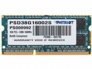 8GBDDR3-1600SODIMMPatriotSignatureLine,PC12800,CL11,2Rank,Double-sidedmodule,1.5V