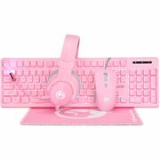 MarvoComboKeyboard+Mouse+MousePad+HeadsetCM418GamingKit,Pink
