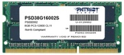 8GBDDR3-1600SODIMMPatriotSignature,PC12800,CL11,1.5VPSD38G16002S