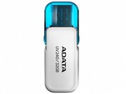 ФлешкаADATAUV240,32GB,USB2.0,White,Plastic