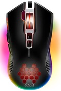 GamingMouseSVENRX-G850,Optical500-6400dpi,8buttons,RGB,SoftTouch,Metalbottom,Black,USB