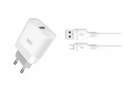 WallChargerXO+Micro-USBCable,1USB,Q.C3.015W,L63,White