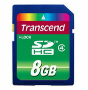 .8GBSDHCCard(Class4),Transcend"TS8GSDHC4"(R/W:18/5MB/s)