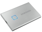 2.0TB(USB3.2/Type-C)SamsungPortableSSDT7Touch,FPID,Silver(85x57x8mm,58g,R/W:1050MB/s)