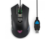 AULANomadGamingMouse,Pixart(A3050),2000DPI,6Programmablebuttons,Backlightingwith6differentcolors,1.8m,USB,gamer(mouse/мышь)