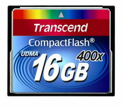 16GBCompactFlashCard,Hi-Speed400X,Transcend"TS16GCF400"(R/W:90/60MB/s)