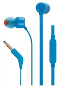 JBLT110/In-earheadphoneswithmicrophone,Dynamicdriver9mm,Frequencyresponse20Hz-20kHz,1-buttonremotewithmicrophone,JBLPureBasssound,Tangle-freeflatcable,3.5mmjack,Blue