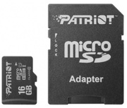 16GBmicroSDClass10U1UHS-I+SDadapterPatriotLXSeriesmicroSD,Upto80MB/s