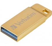 16GBUSB3.0VerbatimMetalExecutive,Gold,Metalcasing,Compactandlightweight,Metalringincluded(Readupto80MByte/s,Writeupto25MByte/s)