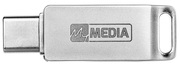 16GBUSB3.2MyMedia(byVerbatim)MyDualUSBDriveMetalcasing,USBA+USB-C,Strongmetalhousingwithswivel,Reversibleconnector(Read80MByte/s,Write30MByte/s)
