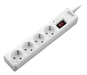 APCEssentialSurgeArrest4outlets,1meterpowercord,230VRussia,White