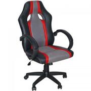 GamingchairSPACERSP-GC-RED53Black-Gray-Red,SyntheticPU+Textil,120kgmax.