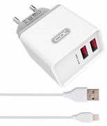 WallChargerXO+Micro-USBCable,2USB,Q.C3.018W,L67,White