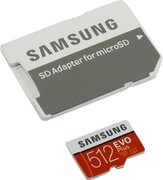 512GBMicroSD(Class10)UHS-I(U3)+SDadapter,SamsungEVOPlus"MB-MC512HA"(R/W:100/90MB/s)