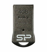 .4GBUSBFlashDriveSiliconPower"TouchT01",MetalBlack,Retail,USB2.0
