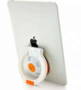CanyonCNA-ISTAND1WiPad/Tabletstand+snap-onprotectivecase,360degreerotatingfunction,transparentsticker,White/Orange