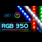 RGDLEDstripsDEEPCOOL"RGB350",Remotecontroller,RGBcolorLEDstrips:500mm*2pcs(with200mmcable),Differentlightingmodes,Magnet-basedmounting,Stableandlonglifespan,Softwarecontrol(ASUSAura/MSIMystic/GigabyteFusion)
