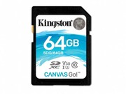 64GBSDClass10UHS-IU3KingstonCanvasGo,Ultimate,633x,Read:90Mb/s,Write:45Mb/s,Water/Shockandvibration/Temperatureproof,Protectedfromairportx-rays,IdealforDSLRs,dronesandotherSD-card-compatibleactioncameras