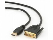 GembirdCC-HDMI-DVI-6cableHDMItoDVI,1.8m,male-male,GOLD,18+1pinsingle-link