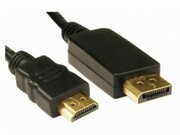 CableDP-HDMI-3m-CablexpertCC-DP-HDMI-3M,3m,HDMItypeA(male)onlytoDP(male)cable,(cableisnotbi-directional),Black