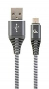 CableUSB2.0/Micro-USBPremiumcottonbraided-1m-CablexpertCC-USB2B-AMmBM-1M-WB2,Spacegrey/White,USB2.0A-plugtoMicro-USBplug,blister