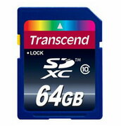 64GBSDXCCard(Class10),Transcend"TS64GSDXC10"(R/W:22/16MB/s)