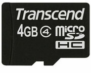 4GBMicroSDHC(Class4),SDadapter,Transcend"TS4GUSDHC4"(R/W:19/5MB/s)
