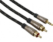 AudioCable,3.5mmjackplug-2RCAplugs,stereo,metal,gold-pl.,3.0m