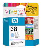 HP№38LightCyanPigmentInkCartridgeViveraInk27ml