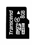 8GBMicroSDHC(Class4),Transcend"TS8GUSDC4"(R/W:19/5MB/s)
