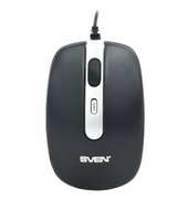 MouseSVENRX-500Silent,Black,Optical800/1600dpi,USB,weight75.5g