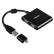 Hama123251:4USB3.1Hubincl.USB-CAdapter,Bus-Powered,black