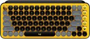 WirelessKeyboardLogitechPOPKeys,Mechanical,Compactdesign,EmojiKeys,2xAAA,BT/2.4,Yellow